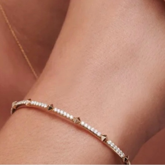 Kendra Scott Astrid 14K yellow gold and genuine diamond bracelet - Picture 2 of 7